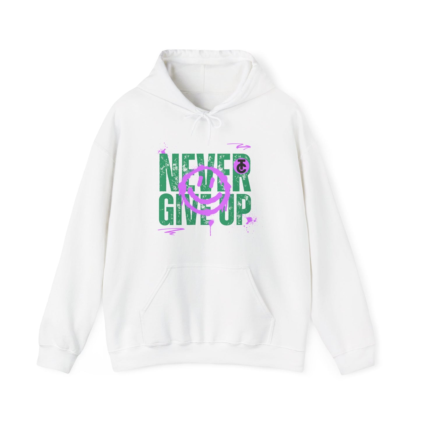 Motivational Sweatshirt - "Never Give Up" Hoodie, Cozy Gift for Friends, Inspirational Apparel, Perfect for Any Occasion - THE CATCH