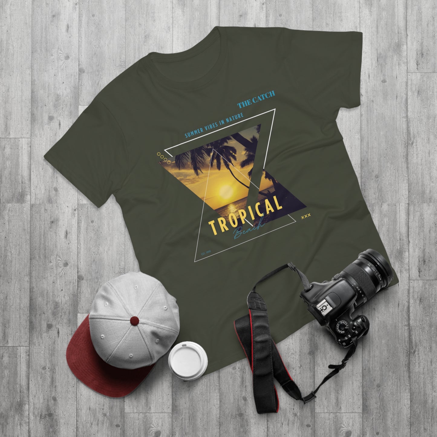 Tropical Vibes Men's T-Shirt - Summer Nature Graphic Tee