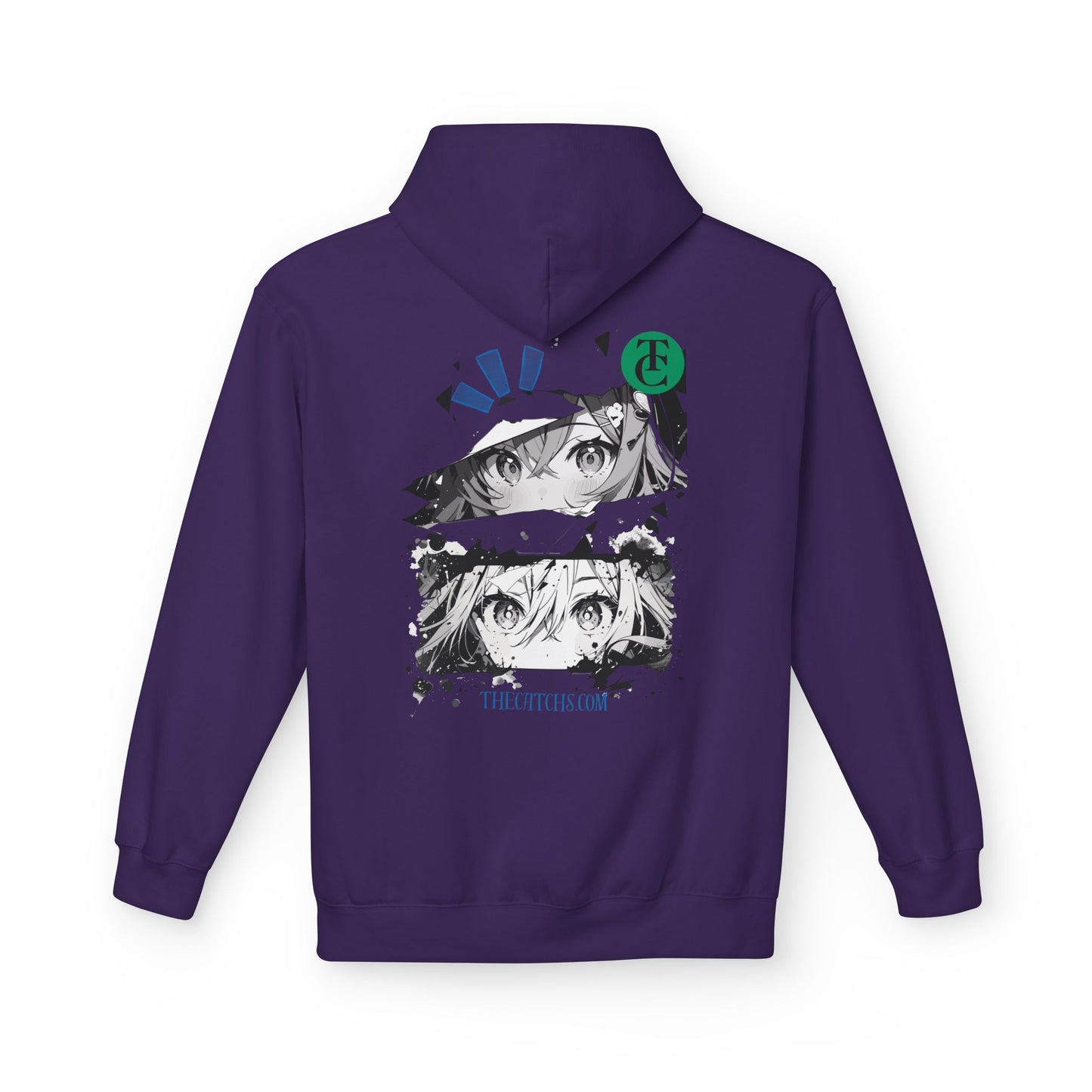 Midweight Fleece Hoodie with Eye-Catching Graphic Design