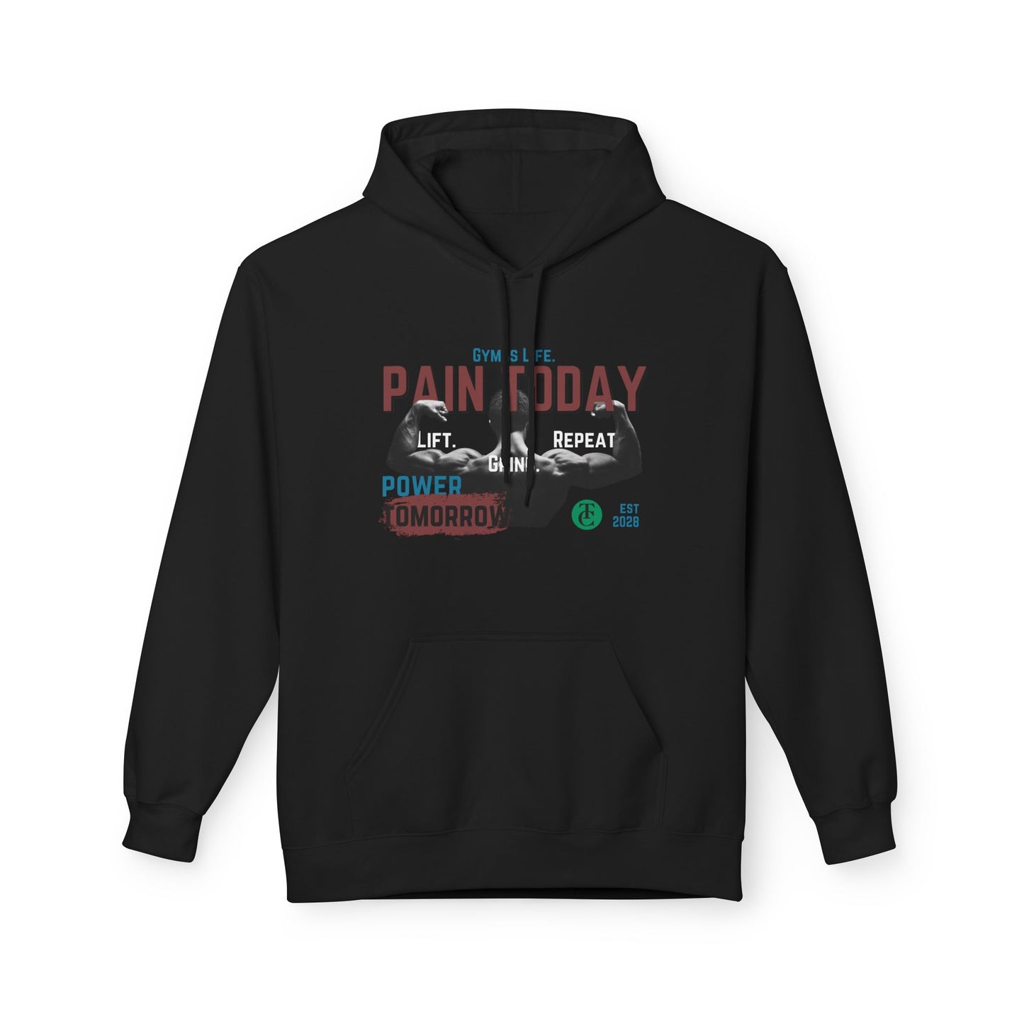 Empowering Fleece Hoodie | Gym Motivation | Pain Today, Power Tomorrow Workout Gear | Fitness Gift | Casual Wear - THE CATCH