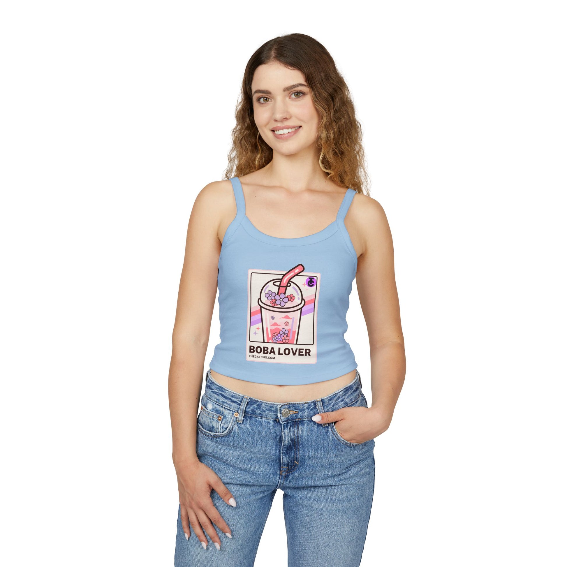 Boba Lover Women's Spaghetti Strap Tank Top | Cute Summer Top, Bubble Tea Apparel, Gift for Boba Fans, Casual Wear, Hot Weather Style - THE CATCH