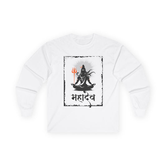 Spiritual Shiva Long Sleeve Tee - Cotton Shirt for Celebrations - THE CATCH