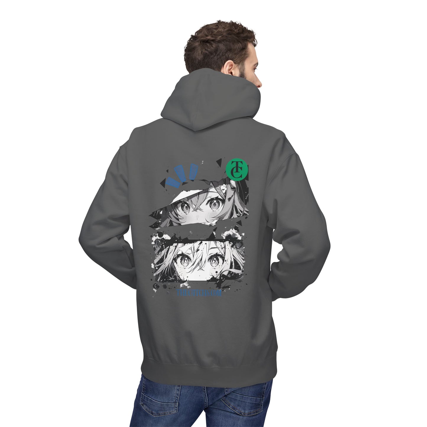 Midweight Fleece Hoodie with Eye-Catching Graphic Design