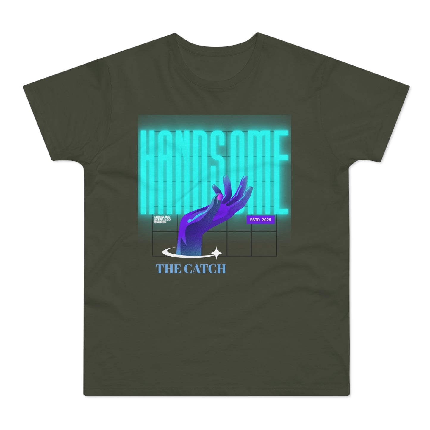 Stylish Graphic Tee for Men - 'Handsome' Design - THE CATCH