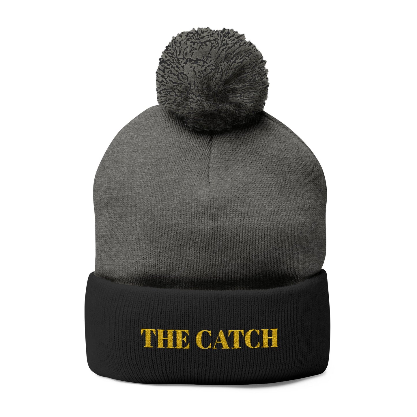 Cozy Embroidered Pom-Pom Knit Cap, - THE CATCH
