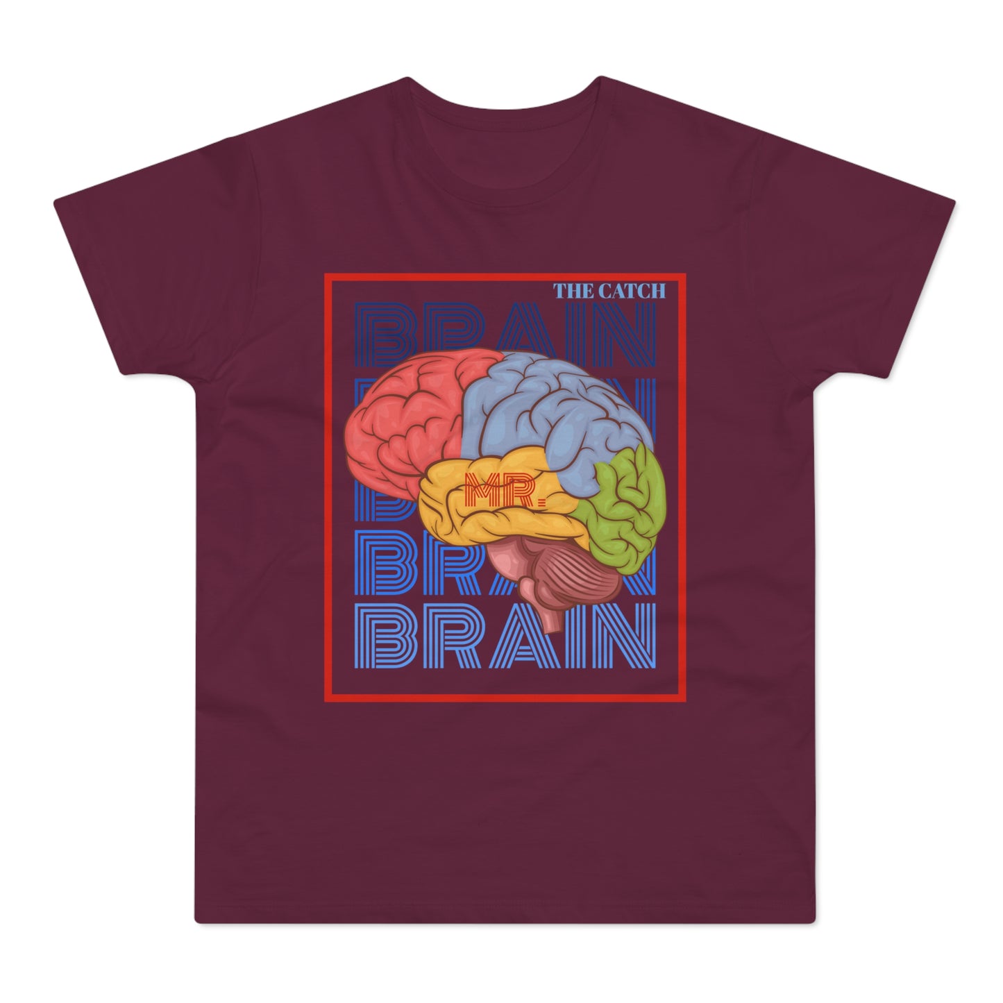 Colorful Brain Graphic T-Shirt - Unique Menswear for Science Lovers