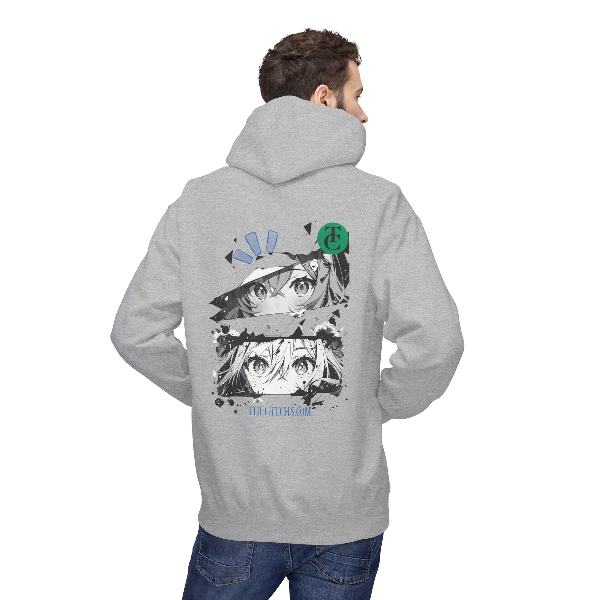 Midweight Fleece Hoodie with Eye-Catching Graphic Design - THE CATCH