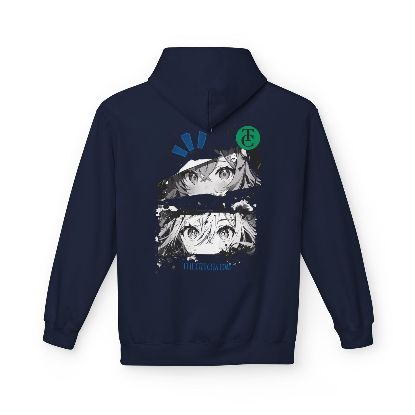 Midweight Fleece Hoodie with Eye-Catching Graphic Design