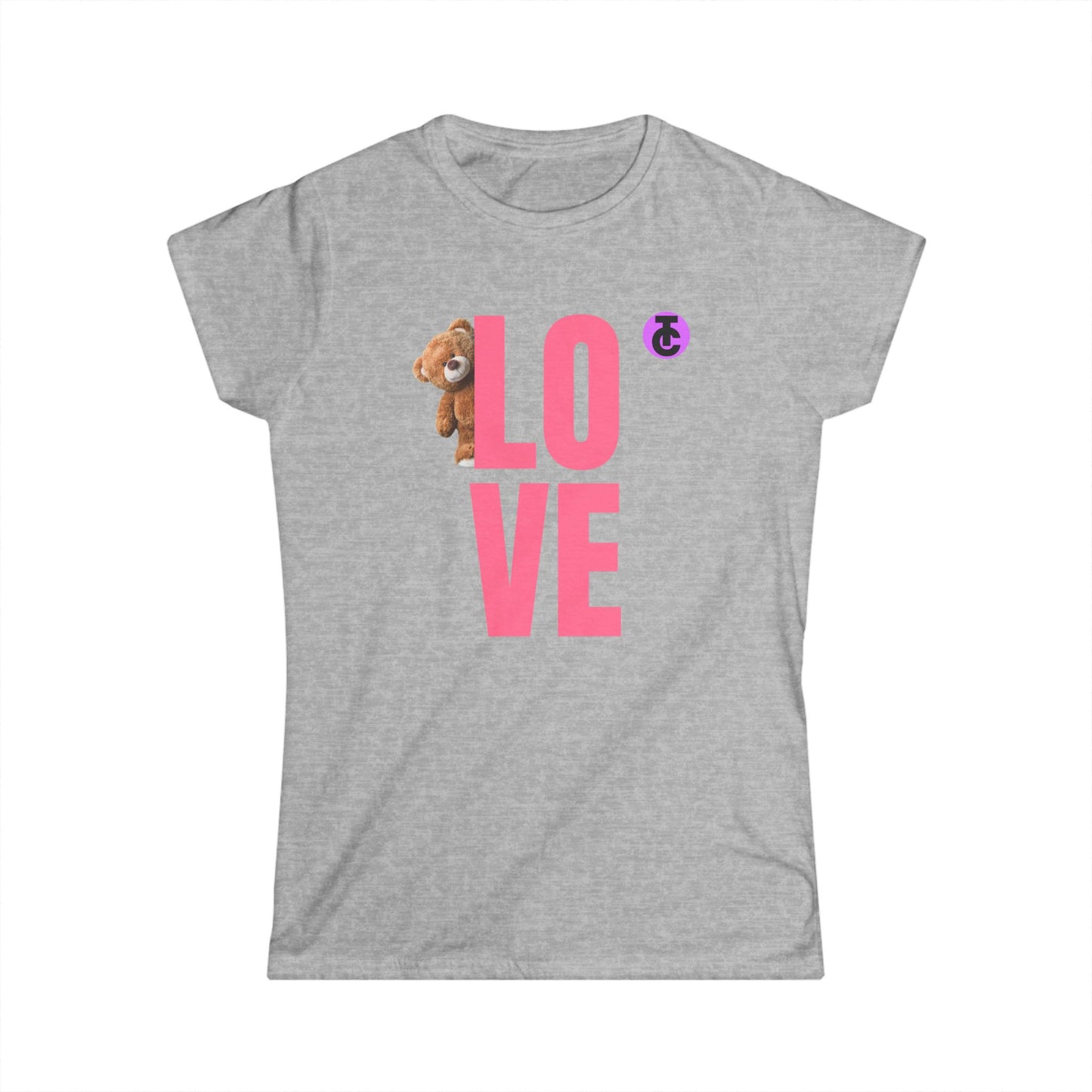 Women's Love Bear Tee - Cute Gift for Her, Casual Style, Birthday Shirt, Friendship Day, Cozy Wardrobe Essential - THE CATCH