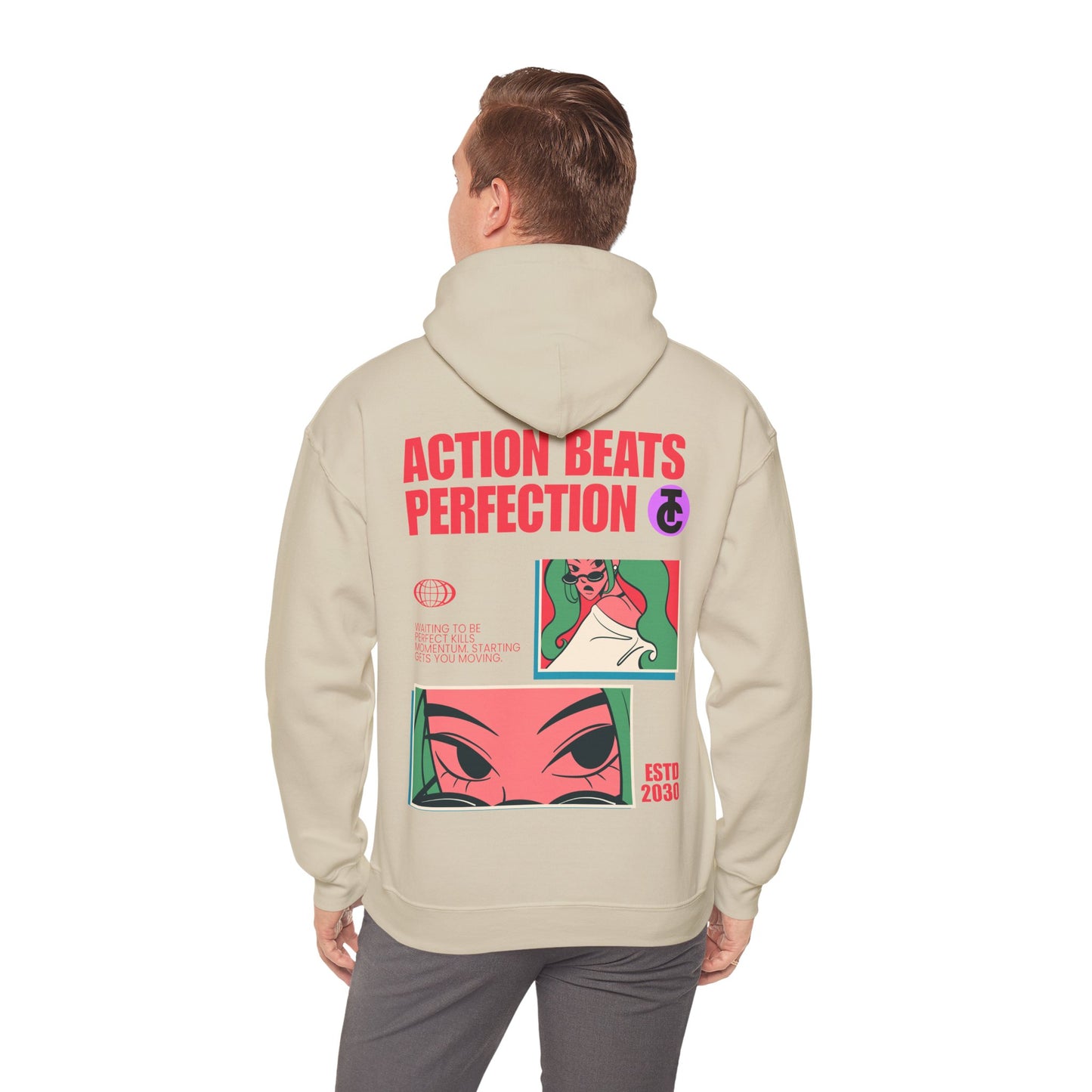 Stylish Hoodie with Bold Graphic Design | Cozy Streetwear for Every Occasion, Trendy Gift, Casual Wear, Fashion Statement - THE CATCH