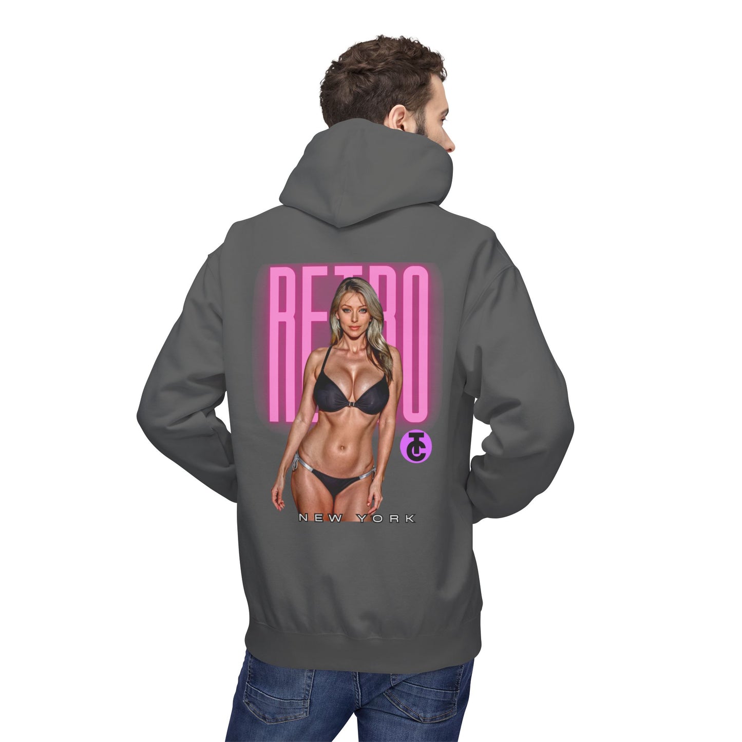 Retro New York Fleece Hoodie, 80s Style Sweatshirt, Vintage Hoodie, Casual Streetwear, Trending Fashion
