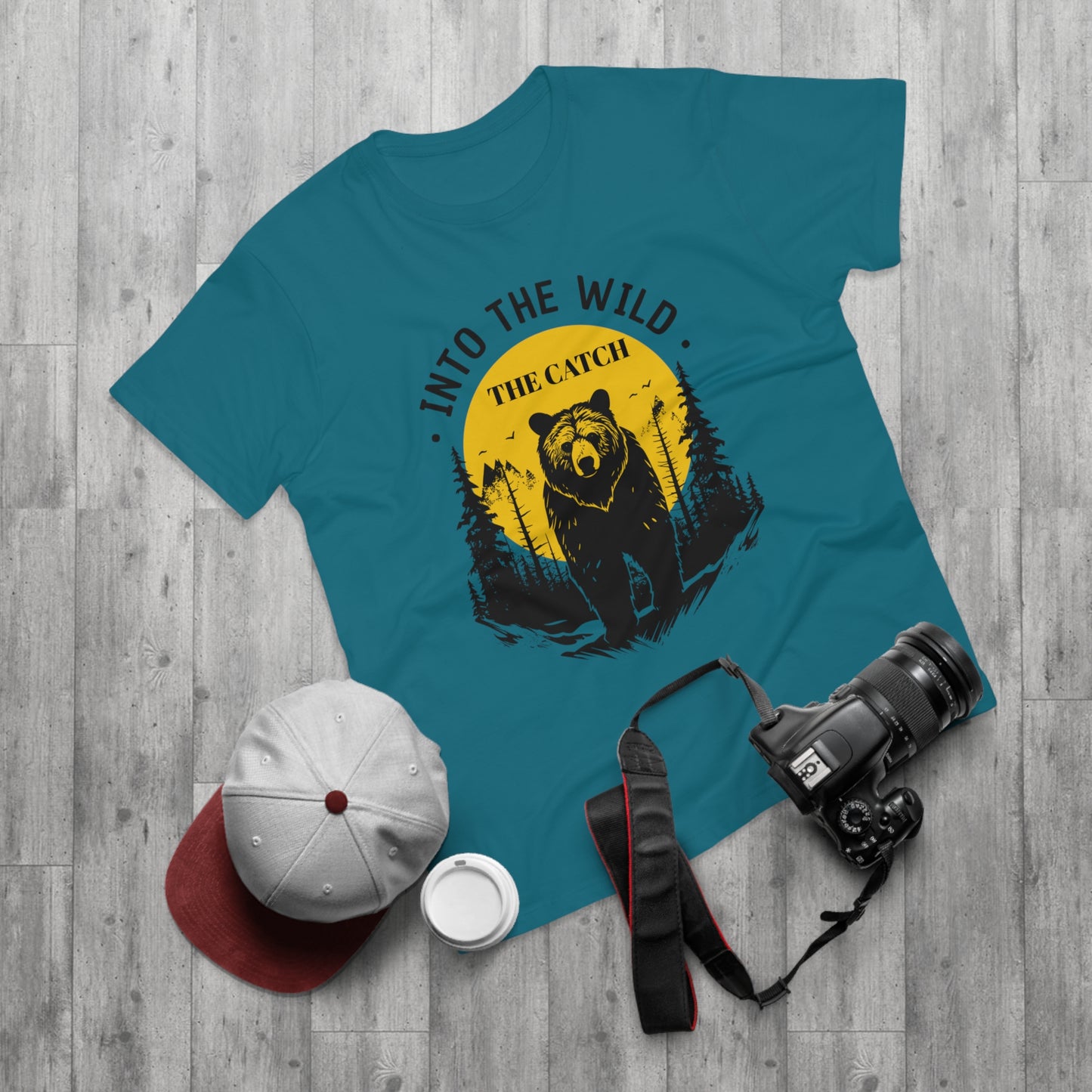 Men's Outdoor Adventure T-Shirt | Into the Wild Bear Design