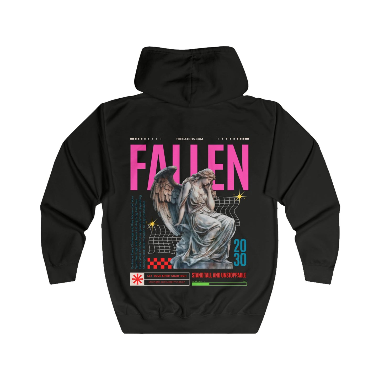 Fallen Angel Full Zip Hoodie - Stand Tall and Unstoppable