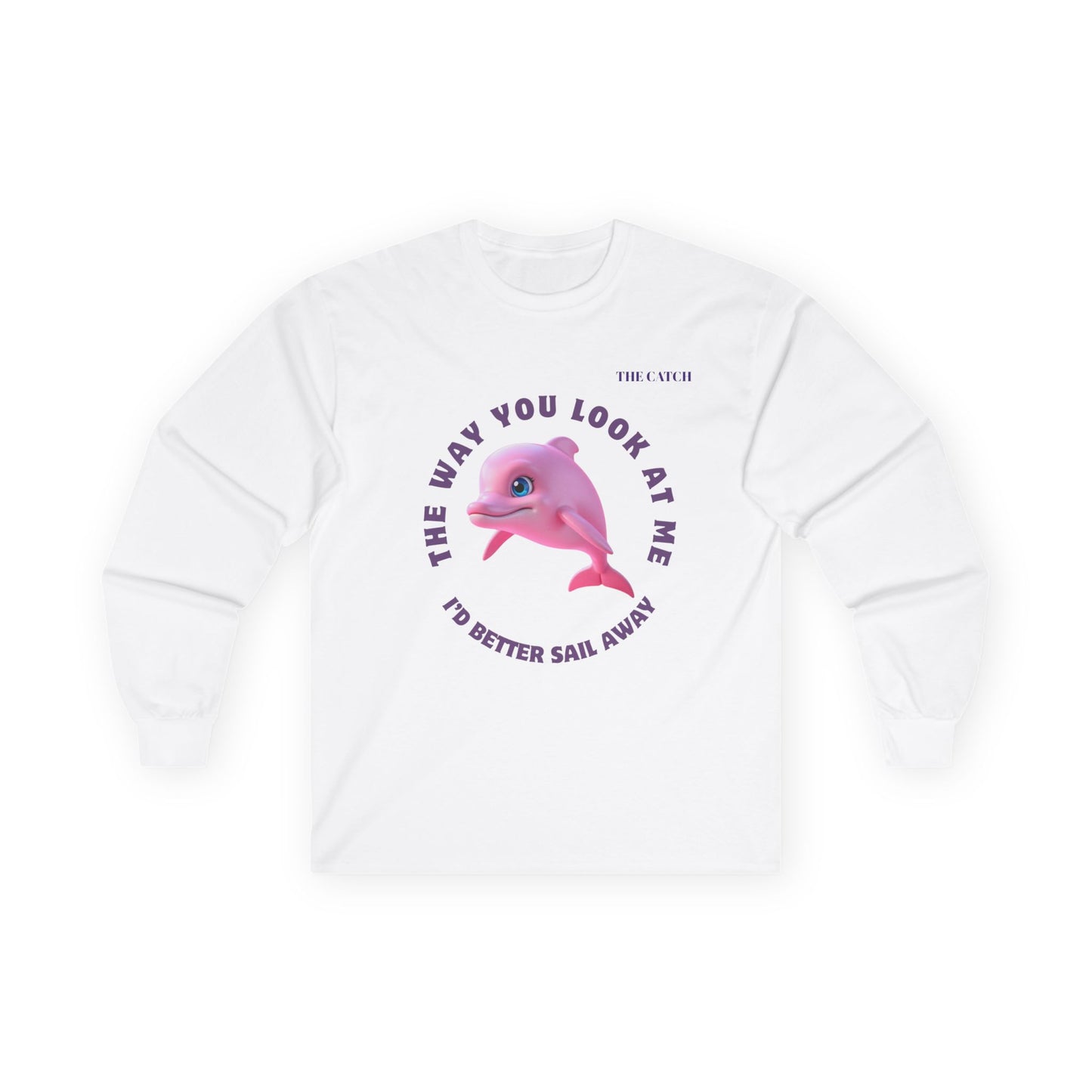 Whimsical Dolphin Long Sleeve Tee - Perfect for Nautical Lovers - THE CATCH