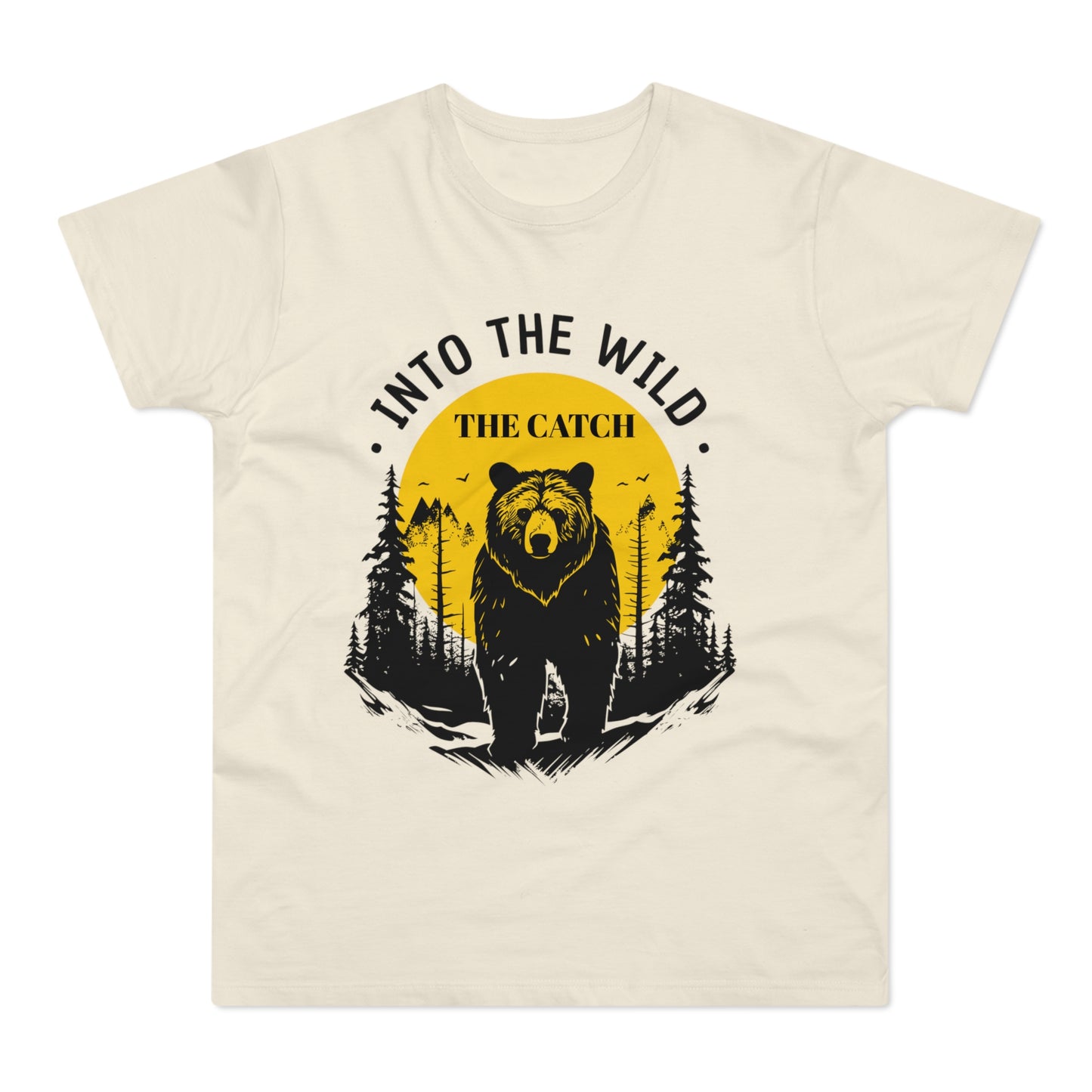 Men's Outdoor Adventure T-Shirt | Into the Wild Bear Design - THE CATCH