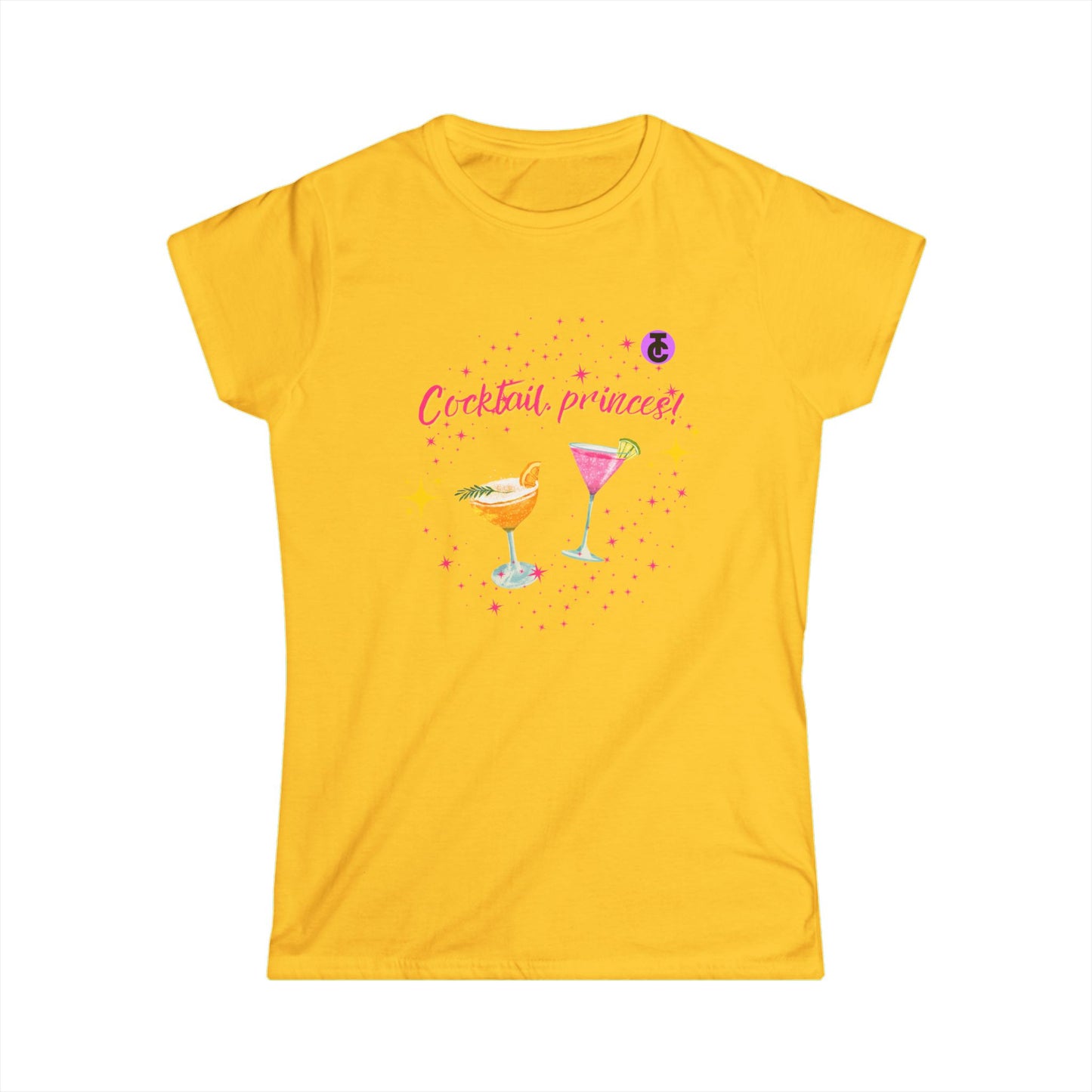Cocktail Princess Women's Softstyle Tee | Cute Summer Shirt, Party Tee, Gift for Her, Birthday T-Shirt, Girls Night Out Outfit - THE CATCH