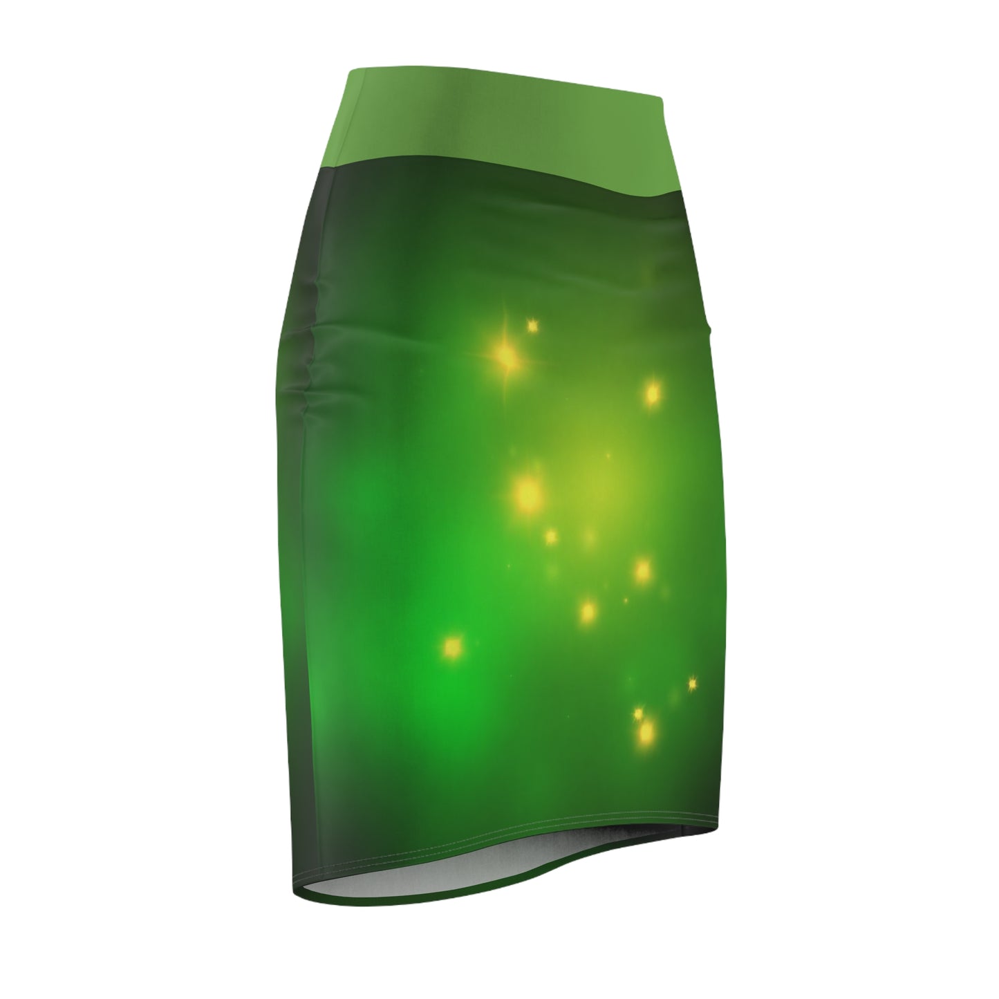 Sparkling Green Women's Pencil Skirt, Chic Skirt for Parties, Everyday Wear, Holiday Gift, Trendy Fashion Statement - THE CATCH