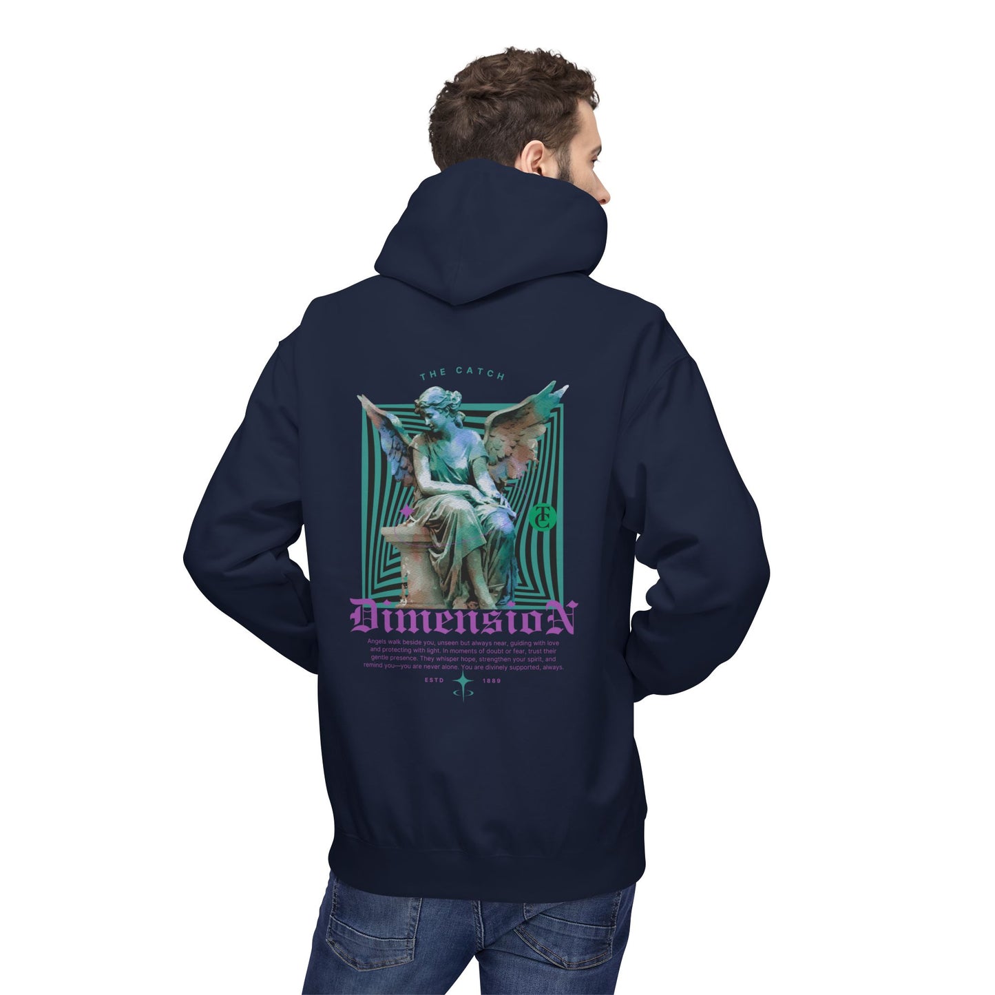 Cosmic Dimension Hoodie | Softstyle Fleece Wear, Unique Graphic Pullover, Gift for Astronomers, Casual Streetwear