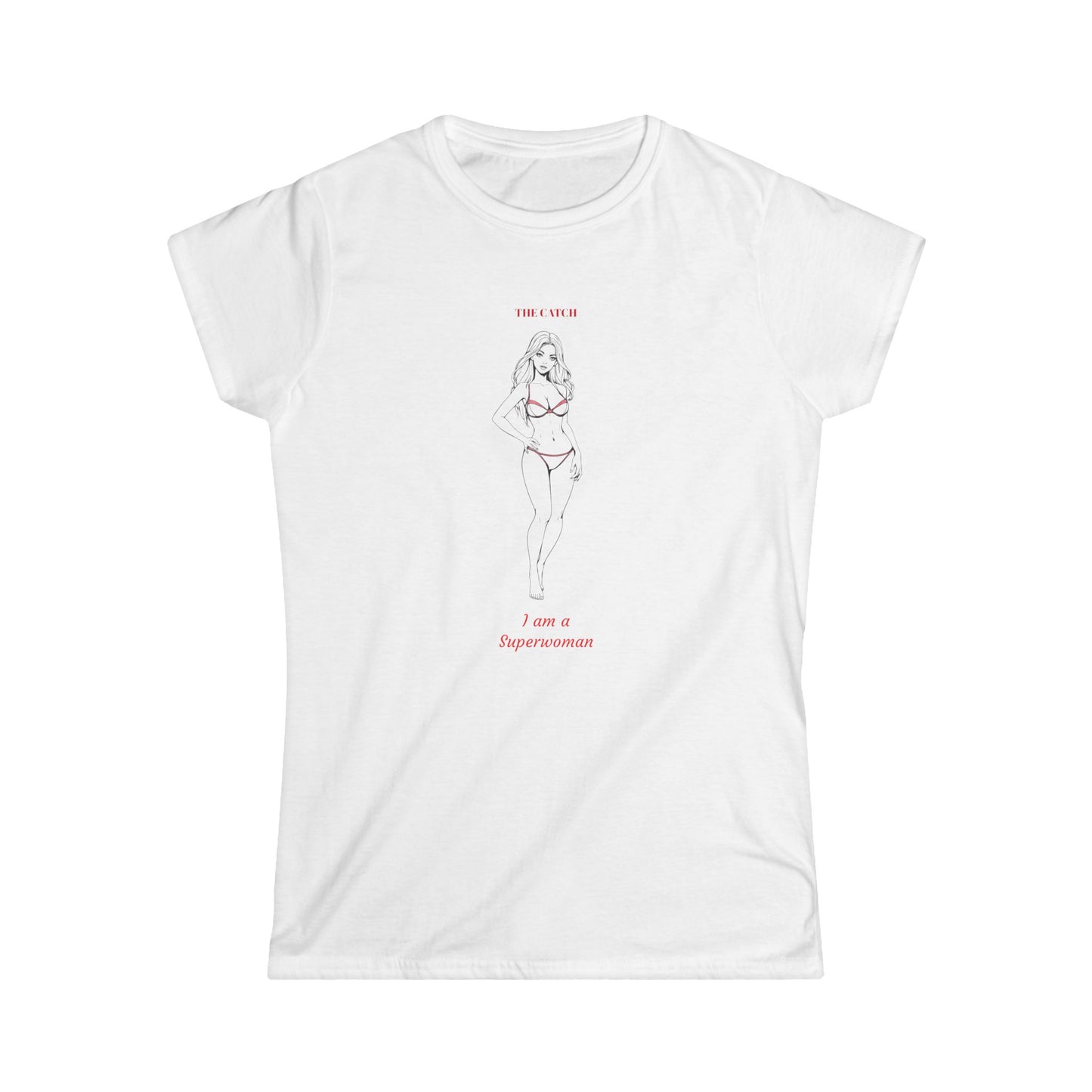Superwoman Women's Softstyle Tee - Empowering Graphic Tee for Confident Women - THE CATCH