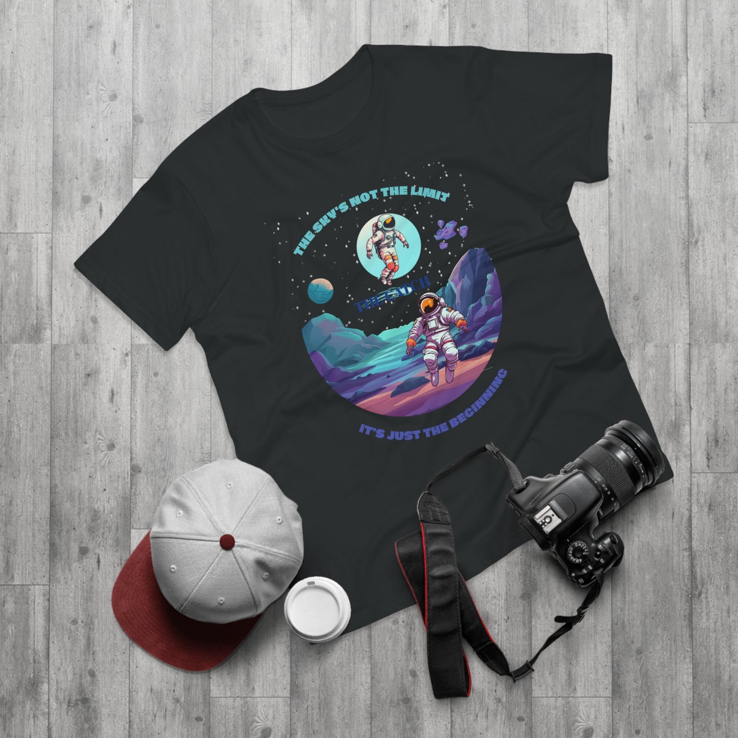 Astronaut Adventure Men's T-Shirt - 'The Sky's Not the Limit, It's Just the Beginning'