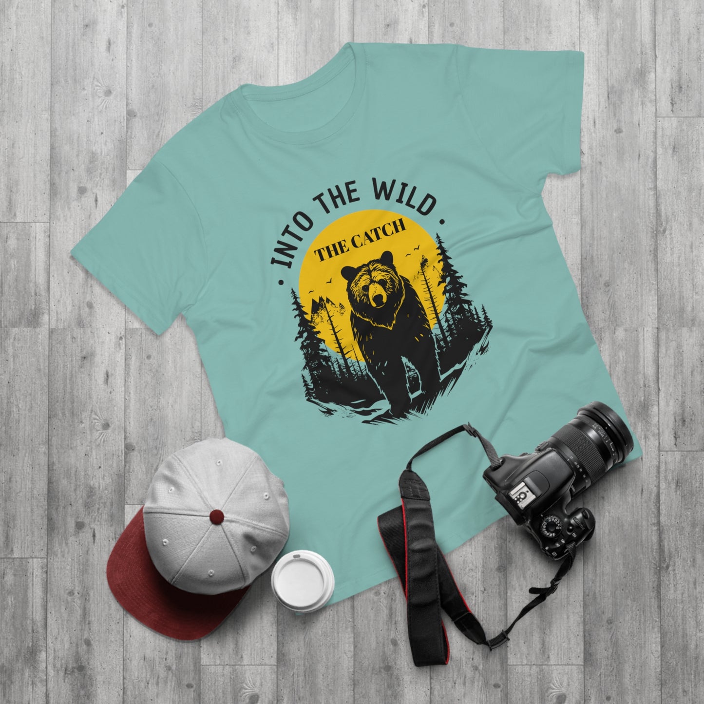 Men's Outdoor Adventure T-Shirt | Into the Wild Bear Design