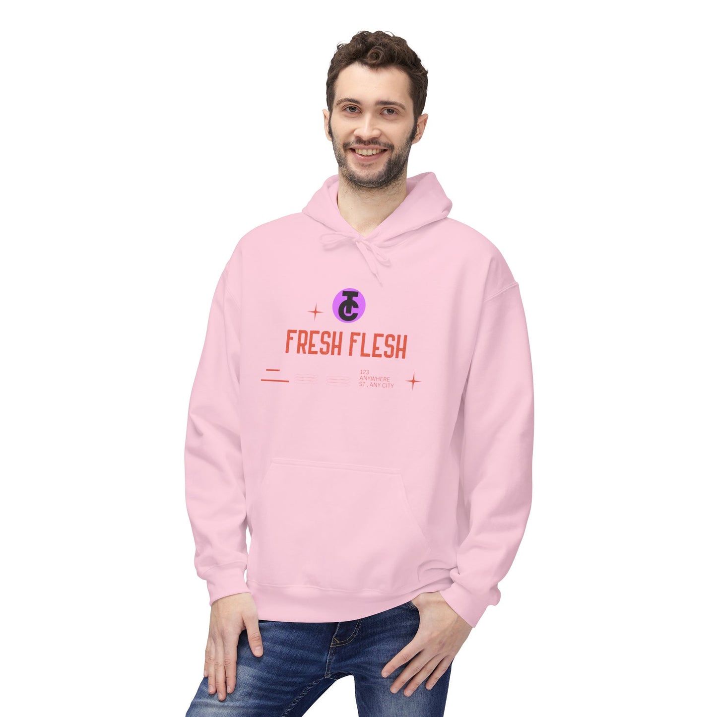 Fresh Flesh Graphic Hoodie for Trendsetters Midweight Fleece Sweatshirt