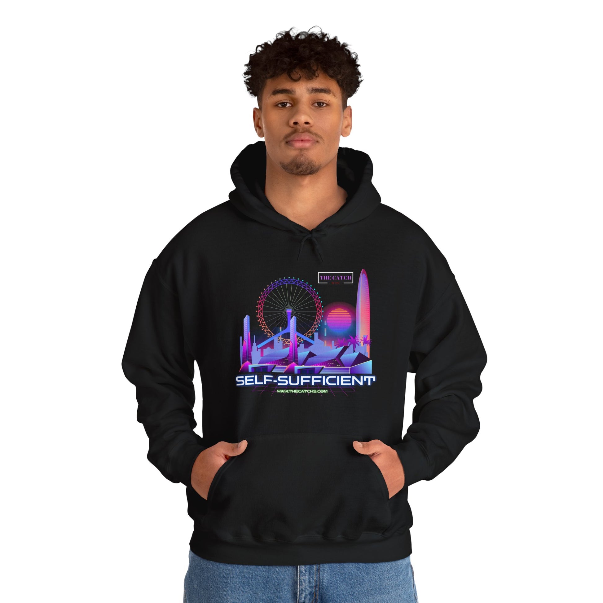 Retro Vibes Hooded Sweatshirt - Comfortable Streetwear, Perfect for Gifts, Relaxed Style, Fashion, Casual Wear - THE CATCH