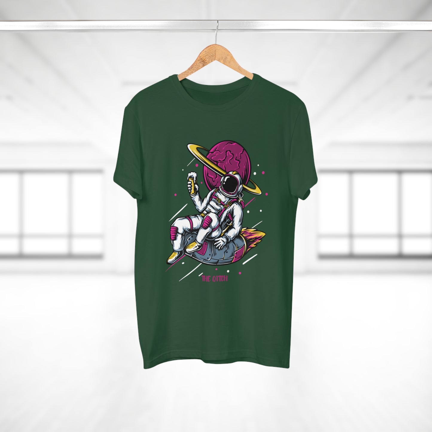 Cosmic Adventure Men's T-Shirt - Retro Astronaut Design