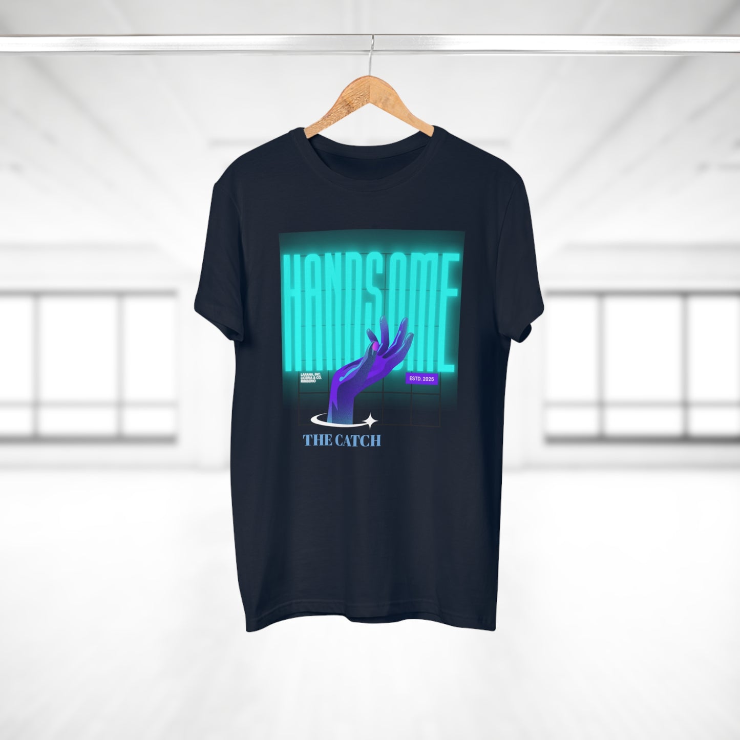 Stylish Graphic Tee for Men - 'Handsome' Design