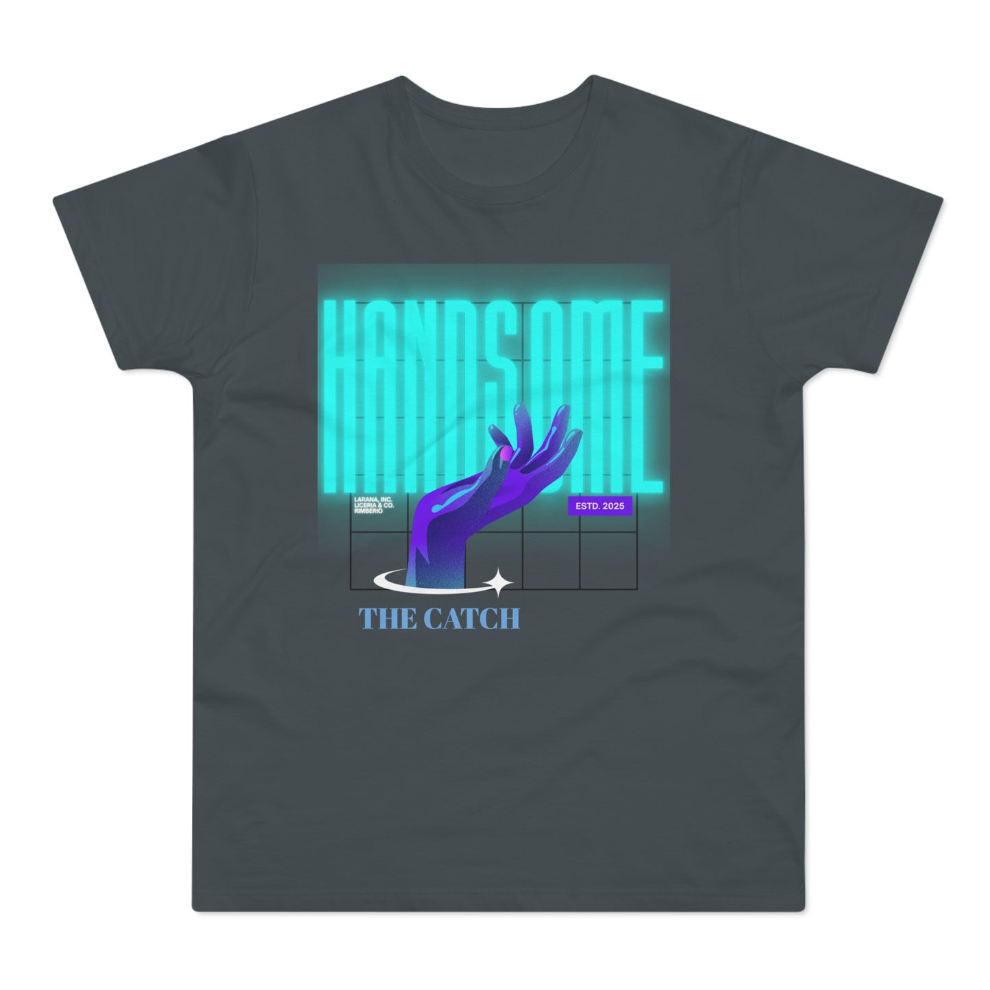 Stylish Graphic Tee for Men - 'Handsome' Design - THE CATCH