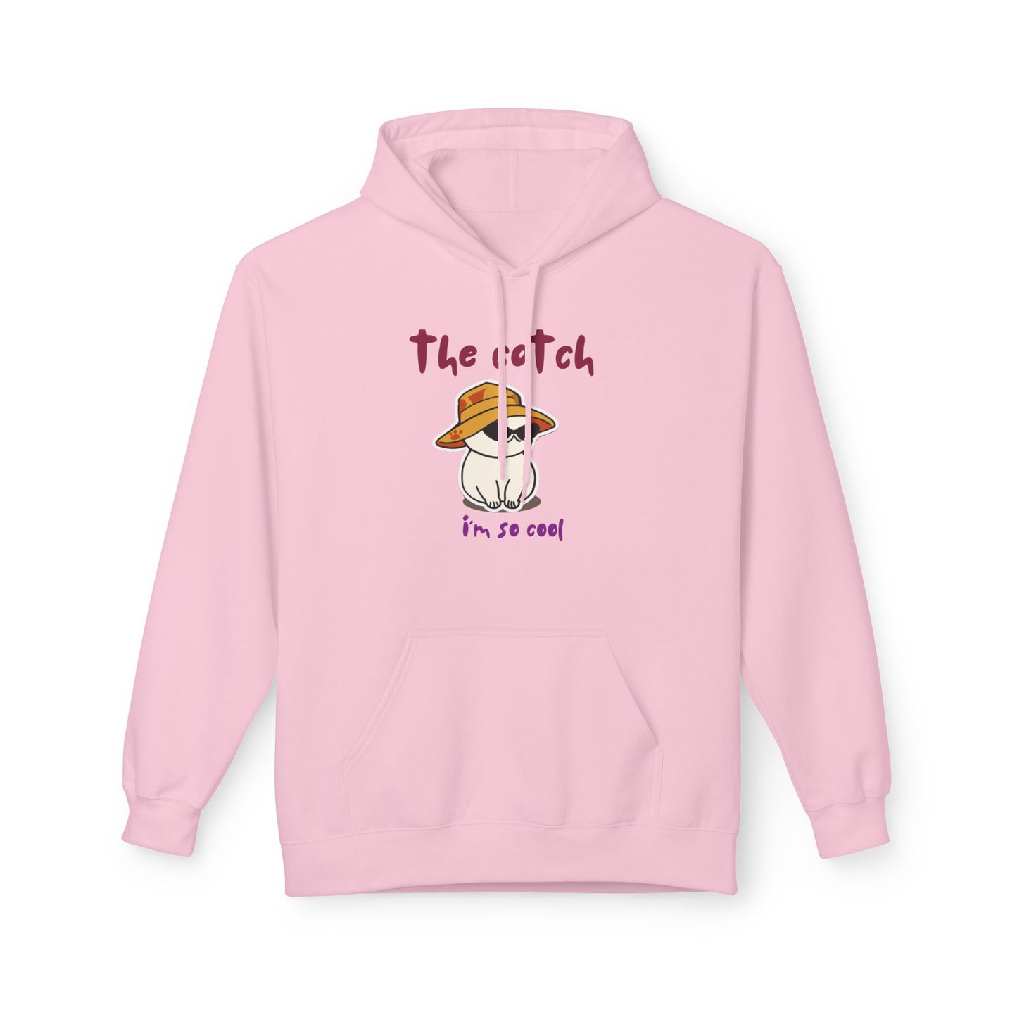 Cool Cat  Fleece Hoodie - The Catch Design