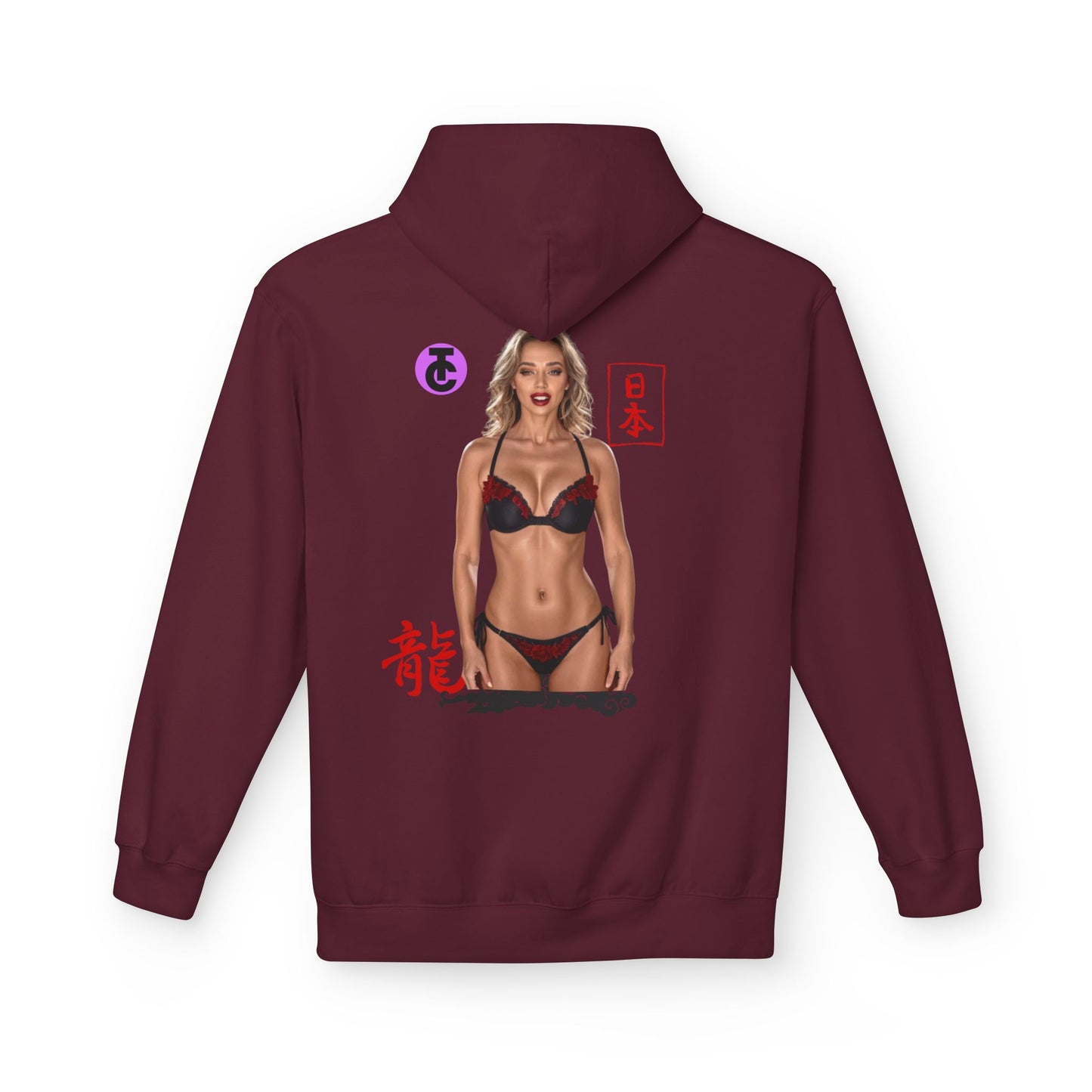 Midweight Softstyle Fleece Hoodie - Vibrant Japanese-Inspired Design - THE CATCH
