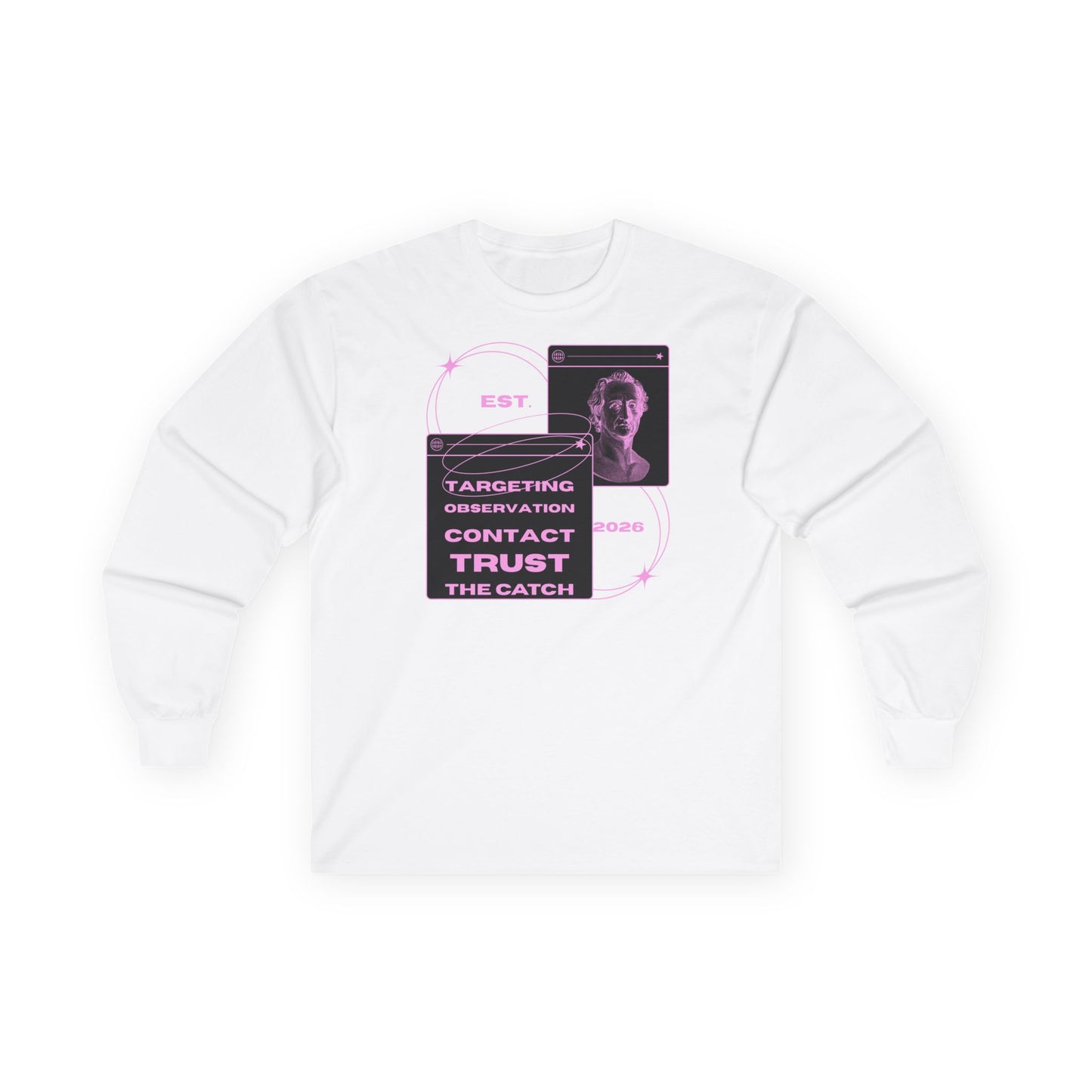 Retro Graphic Long Sleeve Tee - Trust the Catch - Ideal for Casual Outings & Events - THE CATCH