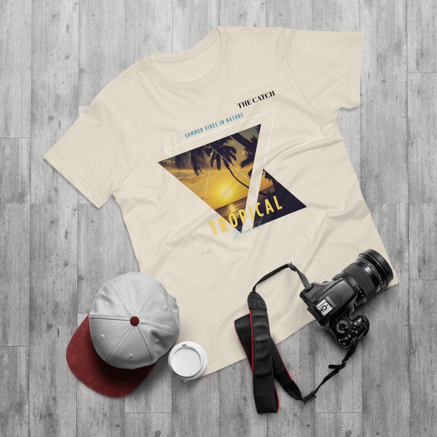 Tropical Vibes Men's T-Shirt - Summer Nature Graphic Tee - THE CATCH