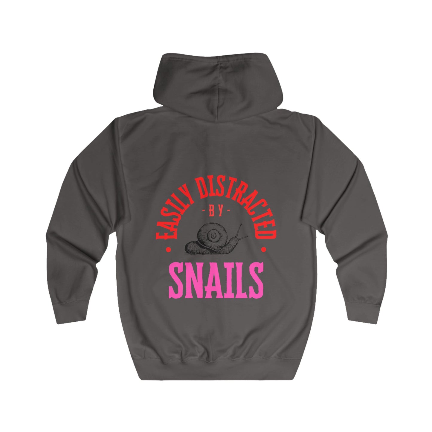 Easily Distracted Snails  Full Zip Hoodie - Casual Comfort for Nature Lovers