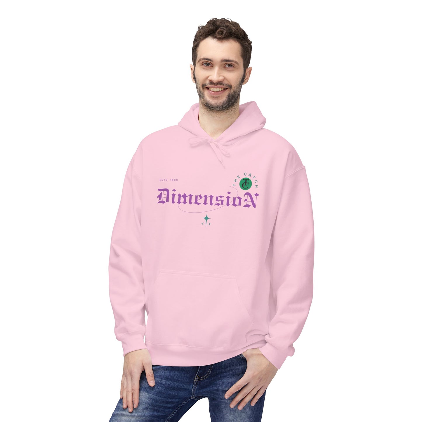 Cosmic Dimension Hoodie | Softstyle Fleece Wear, Unique Graphic Pullover, Gift for Astronomers, Casual Streetwear