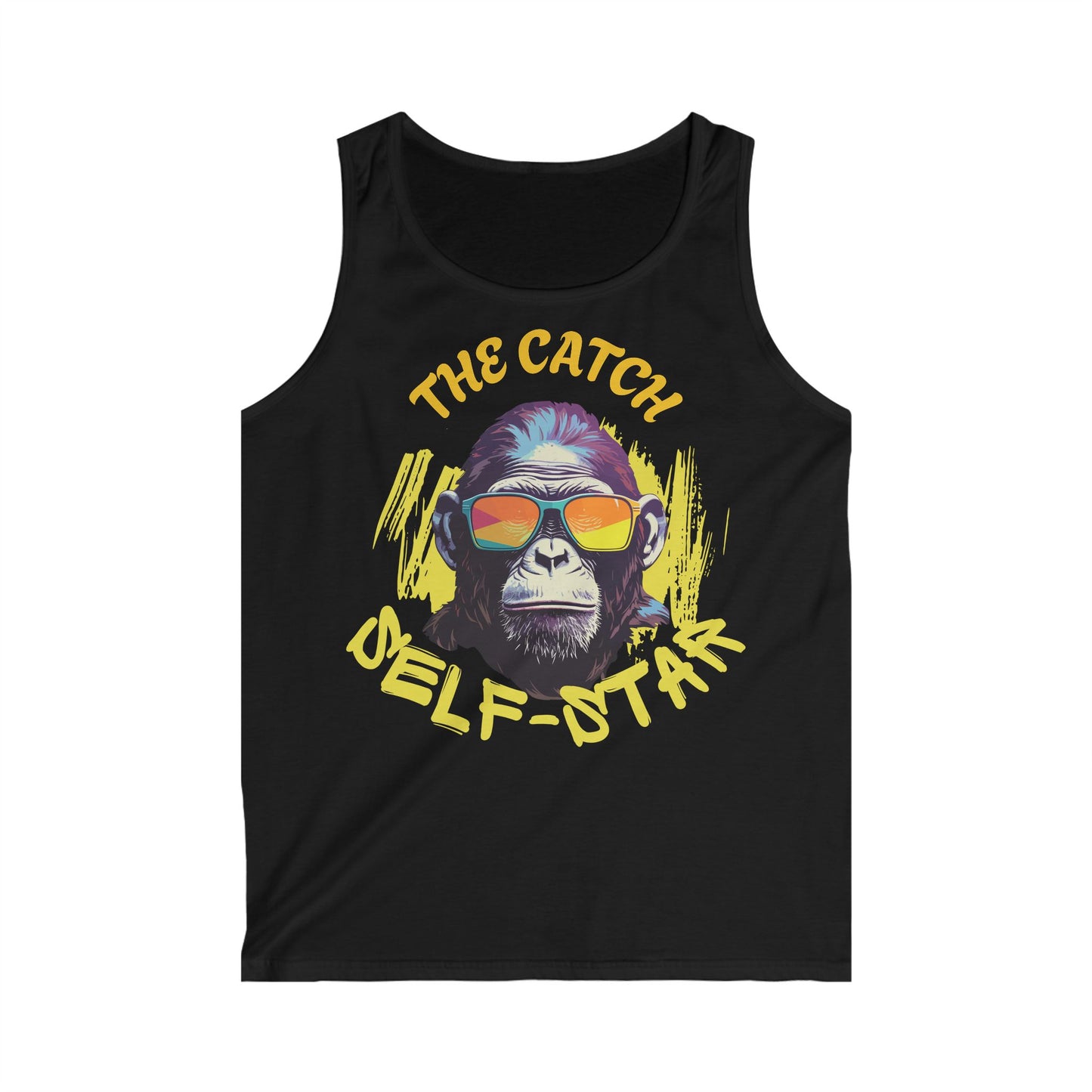 Men's Self-Star Monkey Tank Top - Trendy Graphic Tee for Summer Fun