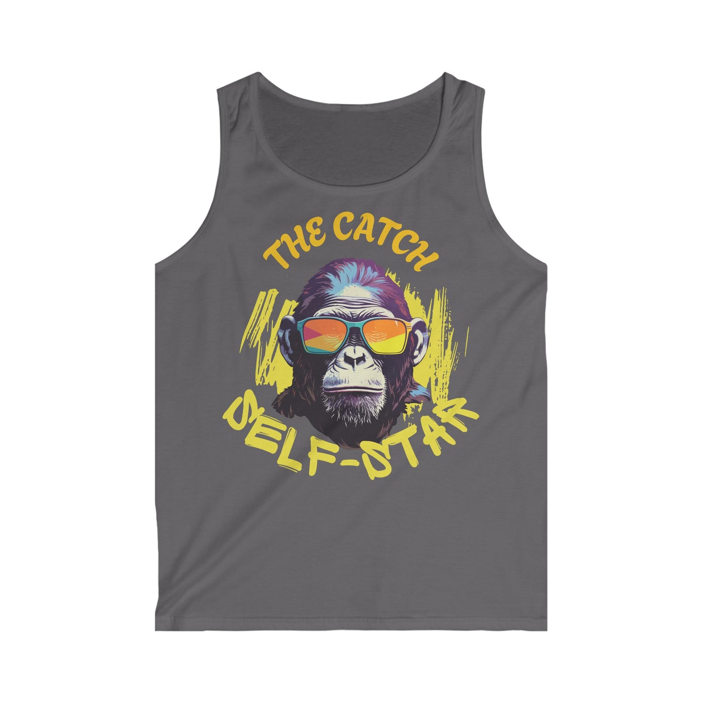 Men's Self-Star Monkey Tank Top - Trendy Graphic Tee for Summer Fun