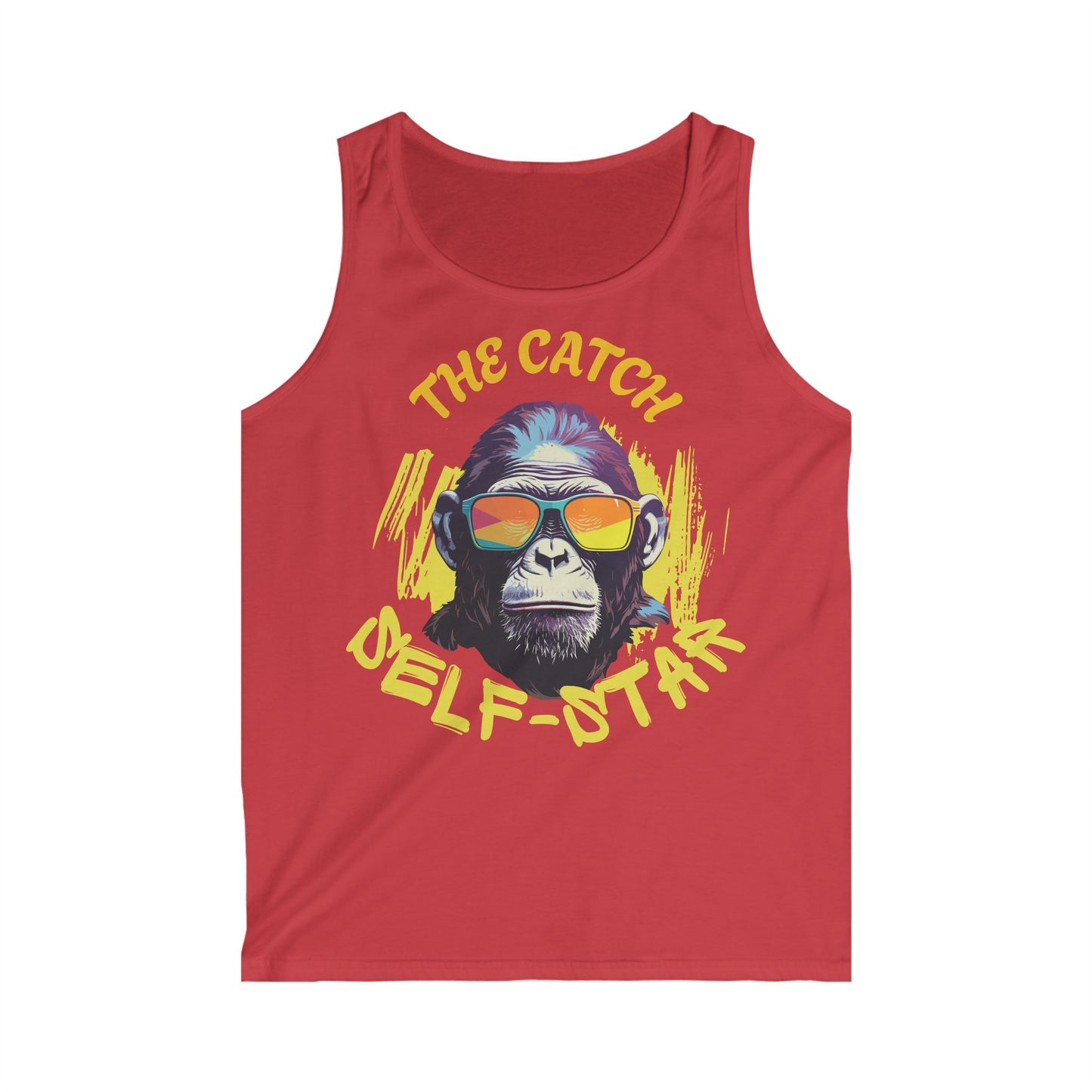 Men's Self-Star Monkey Tank Top - Trendy Graphic Tee for Summer Fun