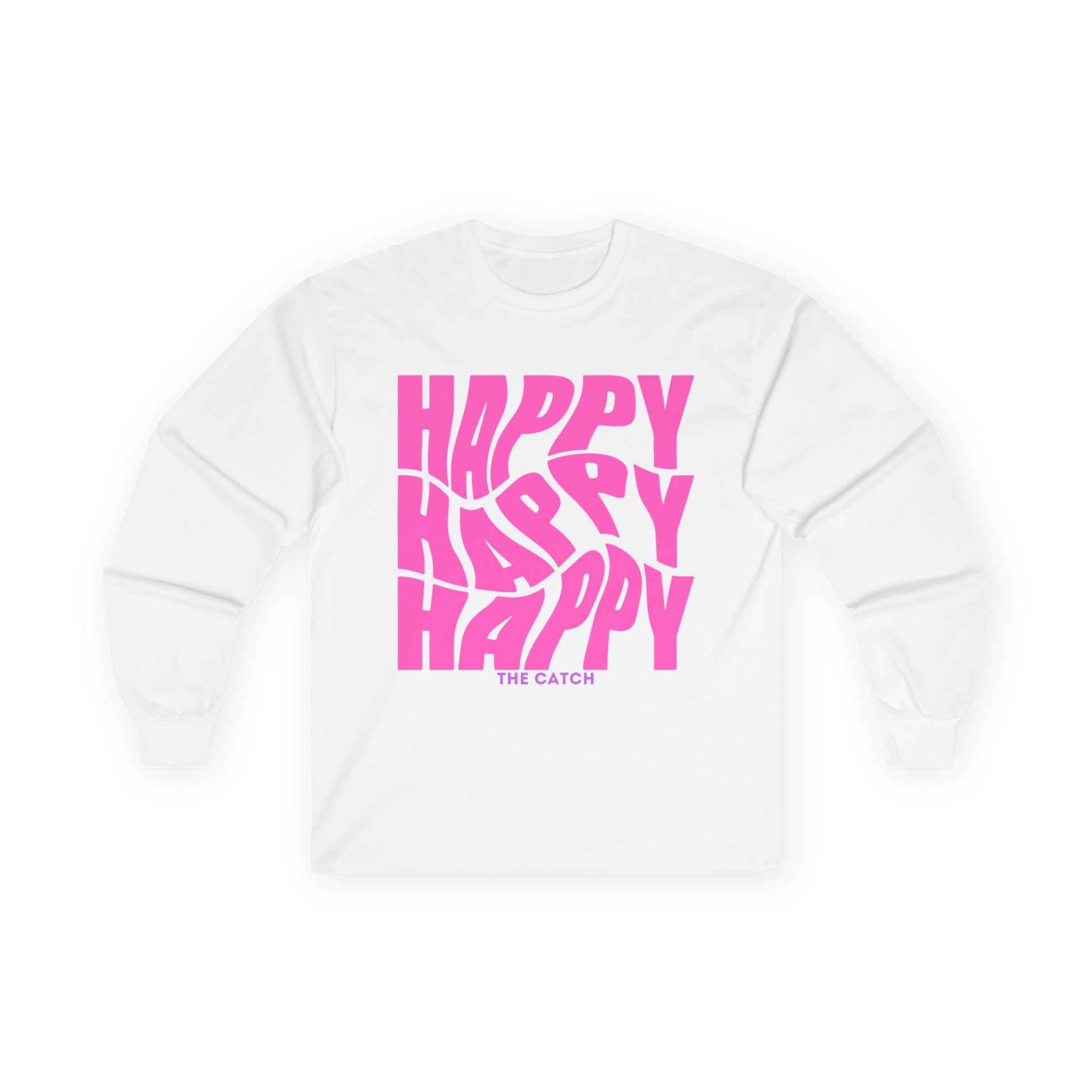 Happy Vibe Long Sleeve Tee - Positive Affirmation Shirt - THE CATCH