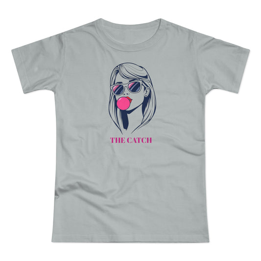 Fashionable Women's T-Shirt - 'The Catch' Graphic Tee for Summer Vibes - THE CATCH