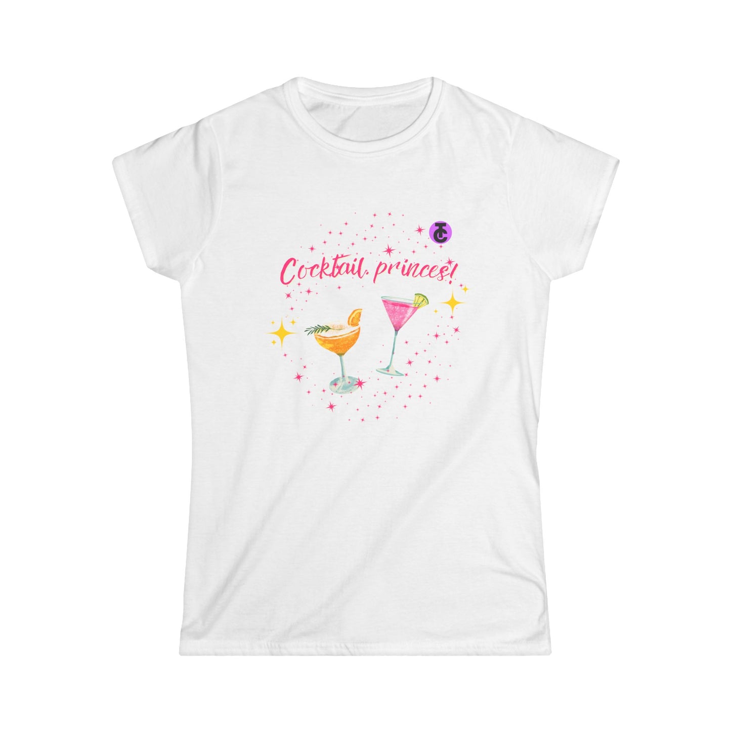 Cocktail Princess Women's Softstyle Tee | Cute Summer Shirt, Party Tee, Gift for Her, Birthday T-Shirt, Girls Night Out Outfit - THE CATCH