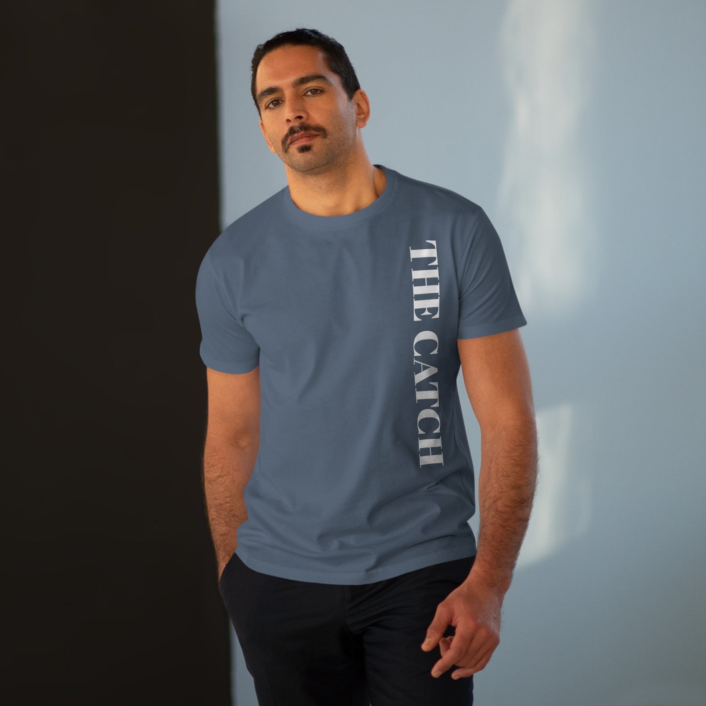 Men's Modern-Fit Tee - Stylish Casual Tee with "THE CATCH" Design