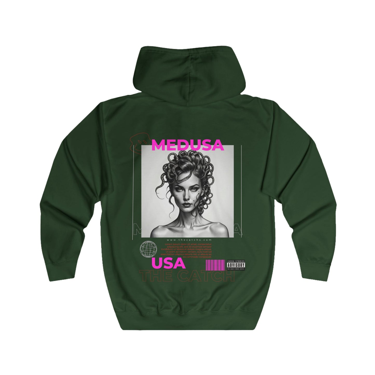 Medusa Graphic Full Zip Hoodie - The Catch - THE CATCH