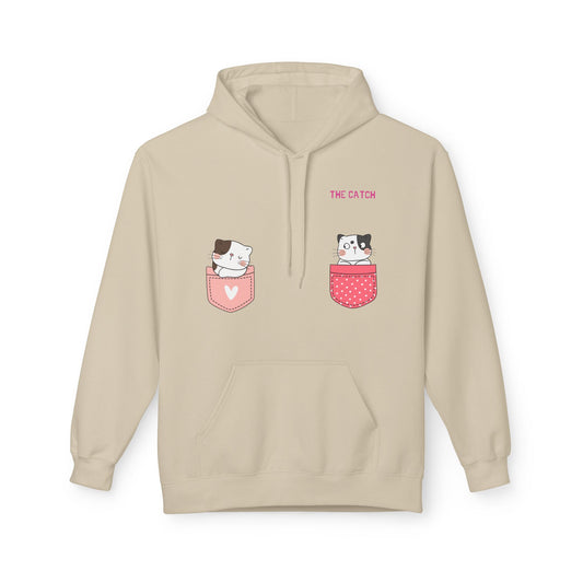 Cute Pets Pocket Fleece Hoodie -  Softstyle Sweatshirt