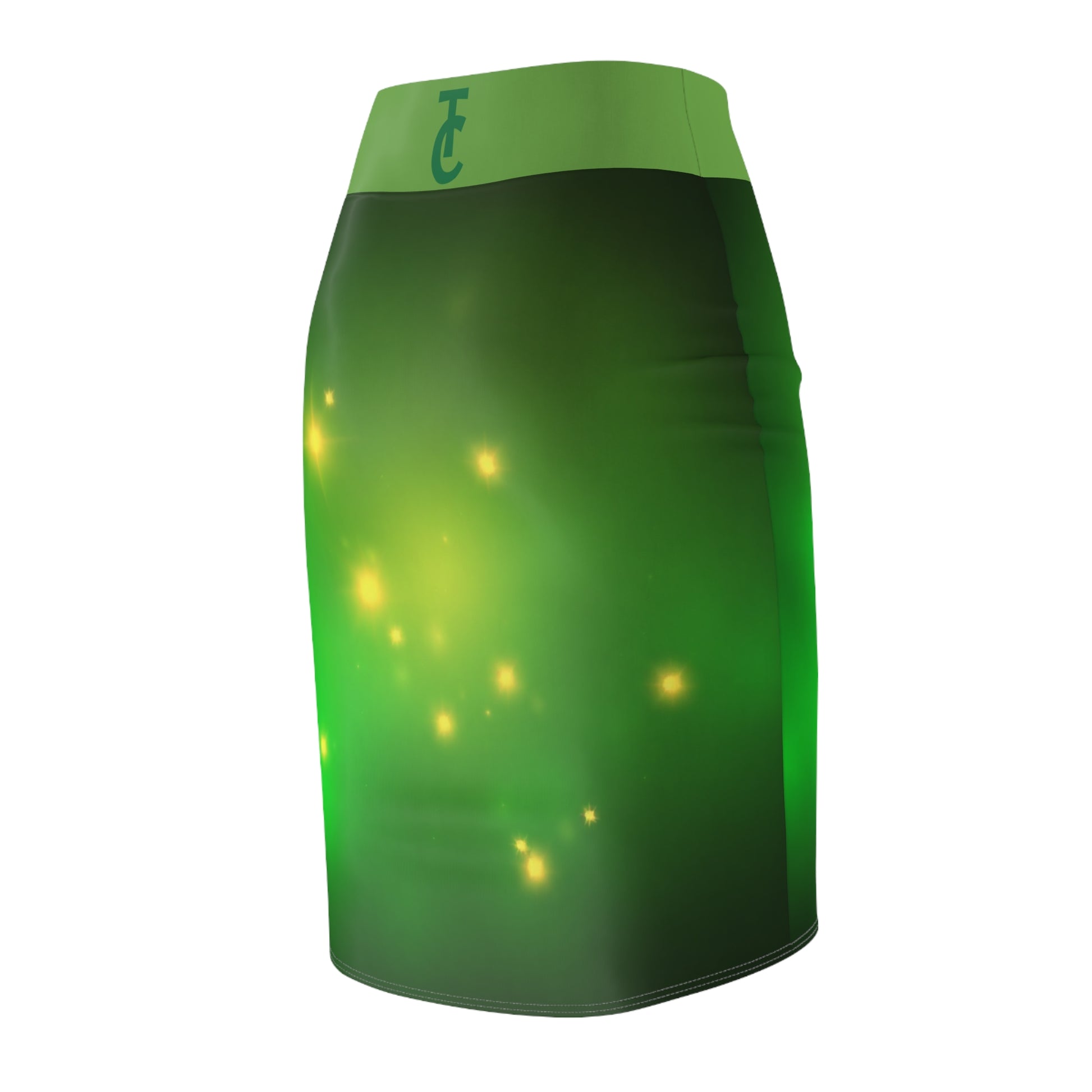 Sparkling Green Women's Pencil Skirt, Chic Skirt for Parties, Everyday Wear, Holiday Gift, Trendy Fashion Statement - THE CATCH