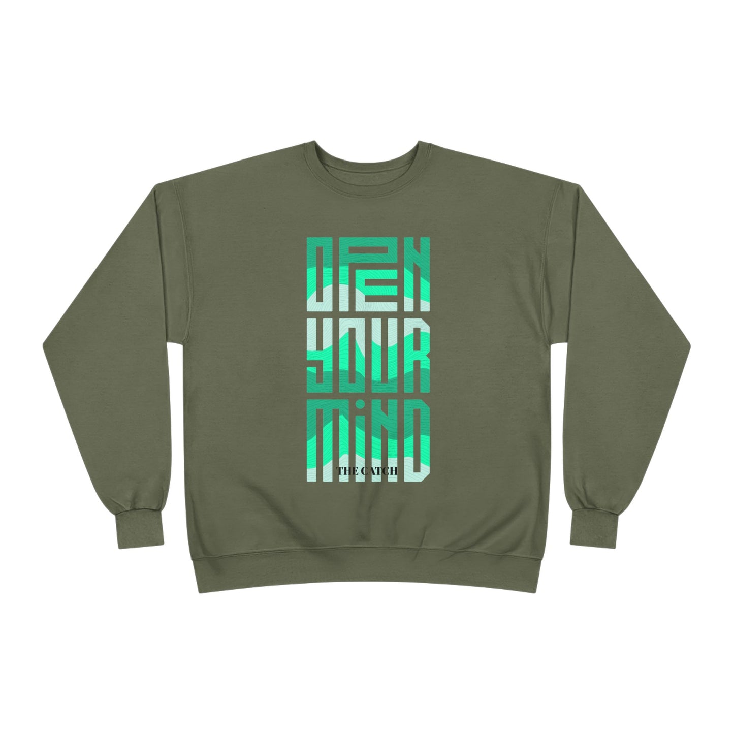 Open Your Mind Eco-Friendly Sweatshirt | Minimalist Graphic Crewneck - THE CATCH
