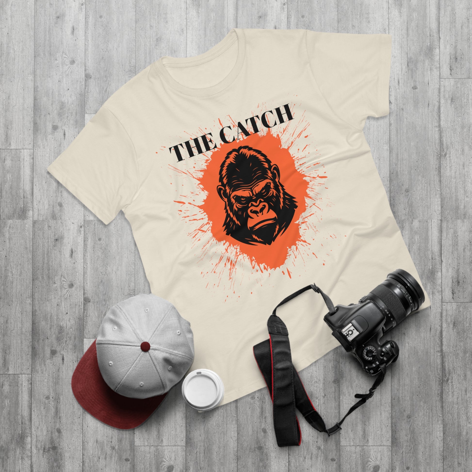 Men's Graphic T-Shirt - "The Catch" Gorilla Design - THE CATCH