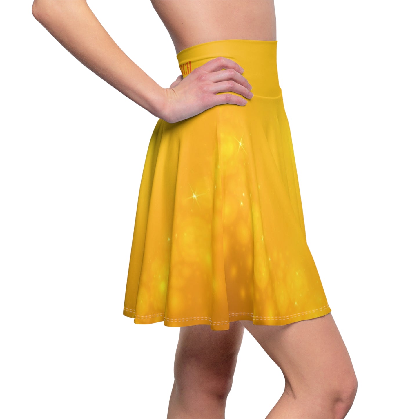 Sunshine Yellow Women's Skater Skirt - Cheerful, Versatile, Perfect for Summer, The Catch Skirt, Festival Fashion, Casual Chic - THE CATCH
