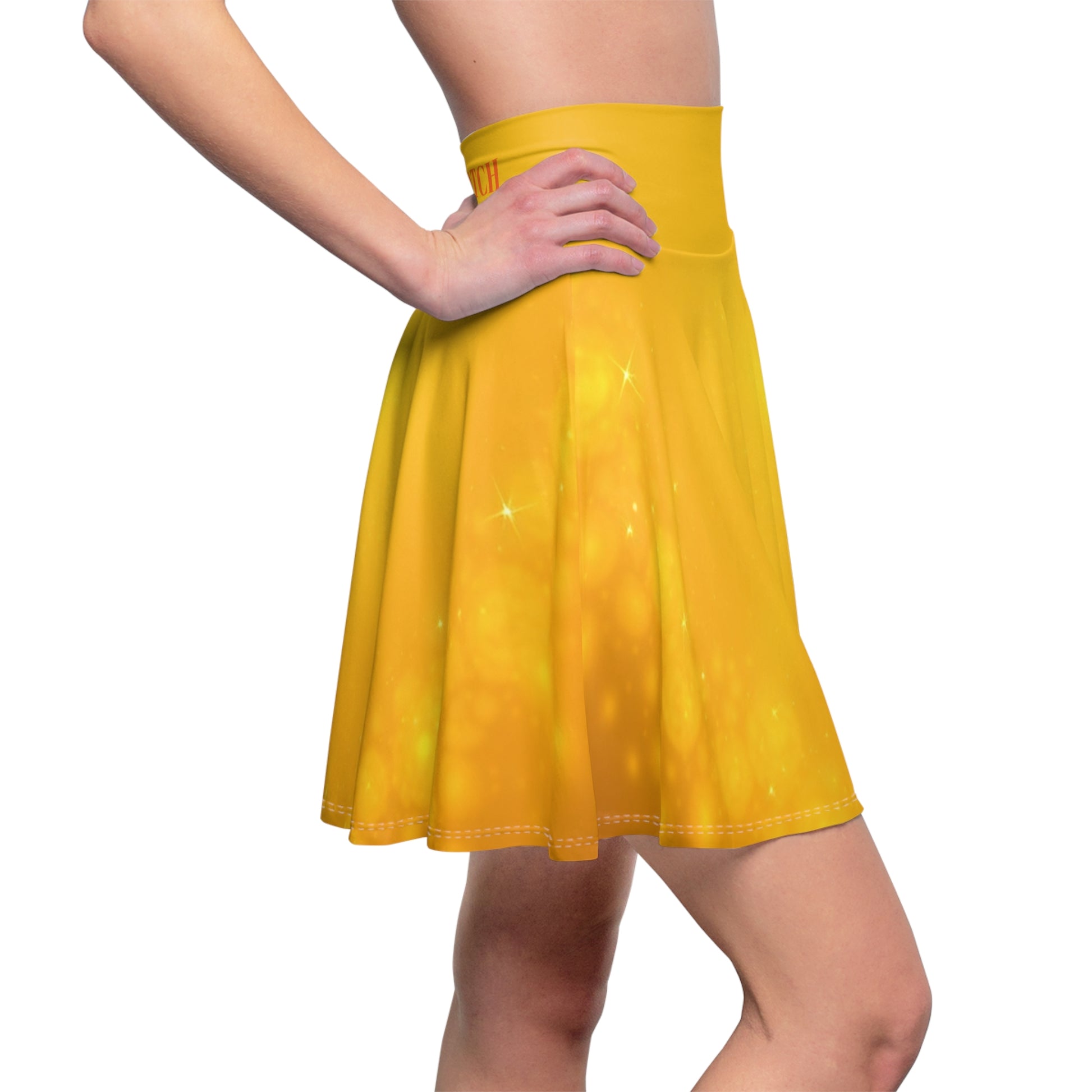 Sunshine Yellow Women's Skater Skirt - Cheerful, Versatile, Perfect for Summer, The Catch Skirt, Festival Fashion, Casual Chic - THE CATCH